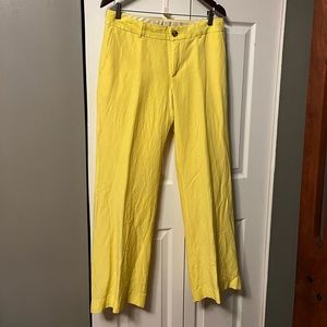 Banana Republic pants, size 6, lemon yellow.